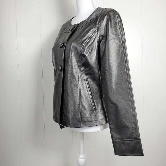 Cold water Creek faux leather coat size 6 - Picture 8 of 9
